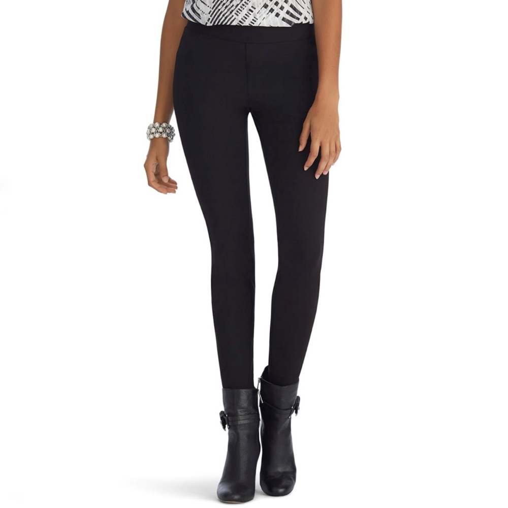 White House Black Market ‘Side Stripe Legging’ Ponte Knit Pants in Black Size XS